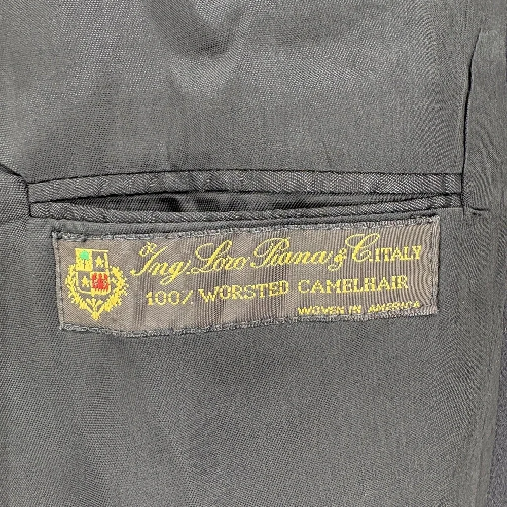 Loro Piana Nordstrom Blazer Mens 42S Black 100% Camelhair Sport Coat USA Career